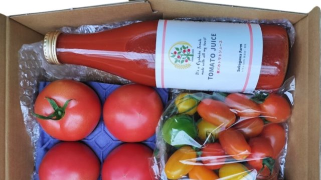親バカトマト・ミニトマト・720mlジュースの詰め合わせ2kg箱 税込2530円